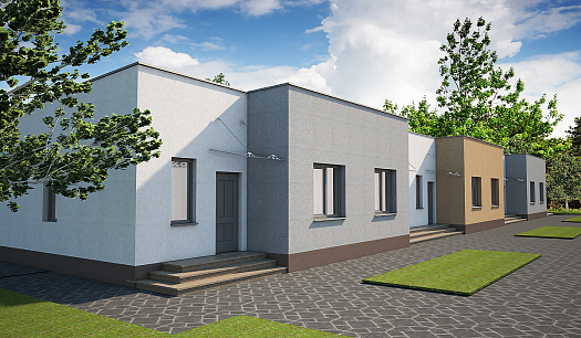 Т-1 Одноэтажный таунхаус на земельном участке от 2,5 сотки